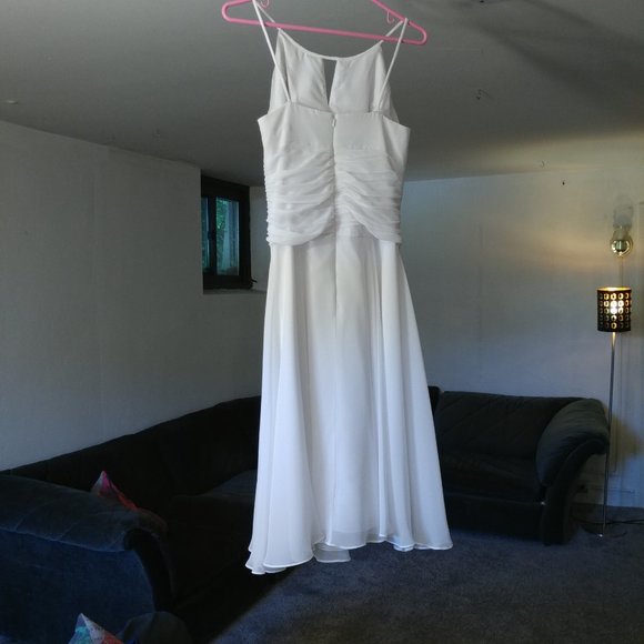 White Chiffon Dress | Size 8 - Picture 2 of 5